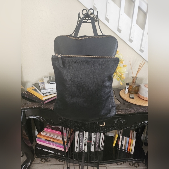 L.CREDI leather convertible backpack shoulder bag handbag - Picture 1 of 7